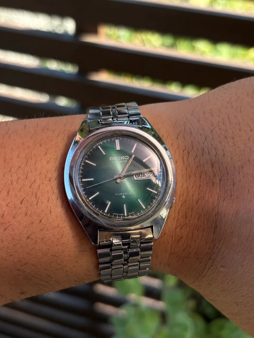 Relógio Seiko Automático Verde 17 Jewels - Foto 2