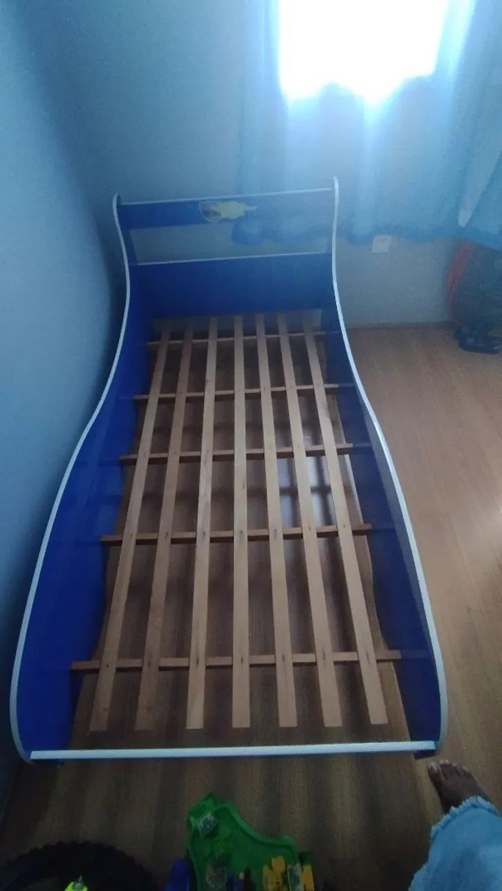 Cama infantil Azul - Carros - Foto 2