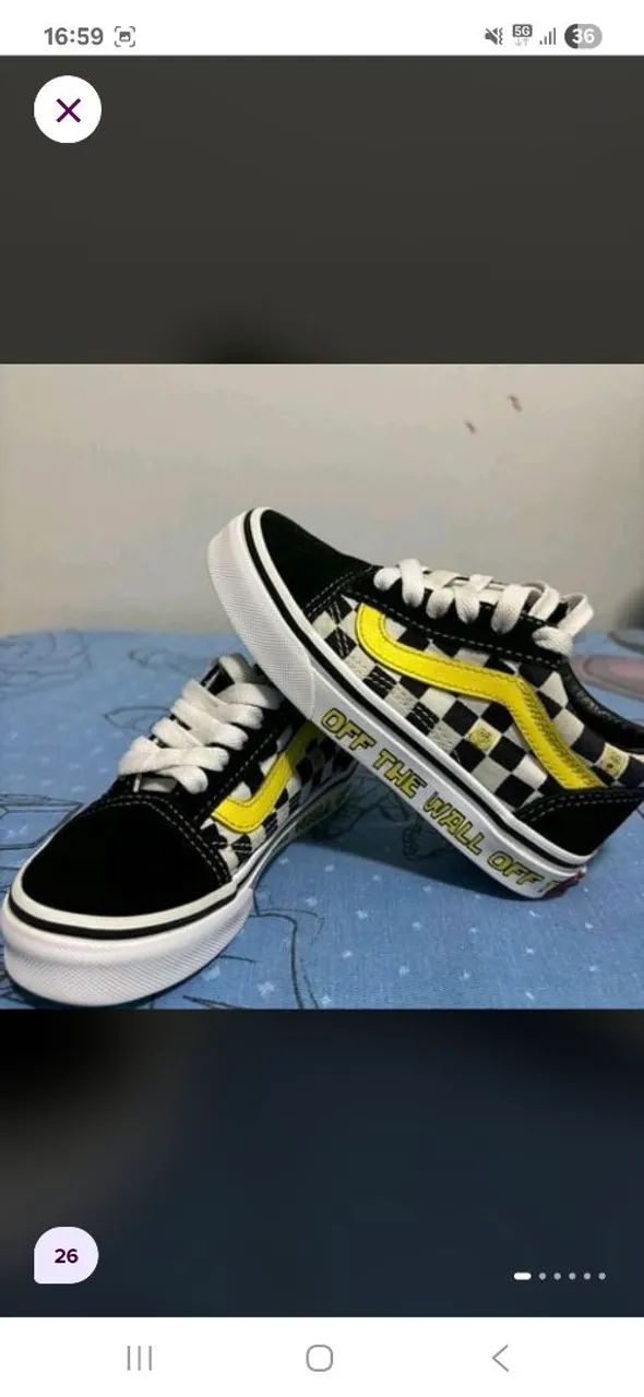 Tênis vans bob esponja tamanho 26