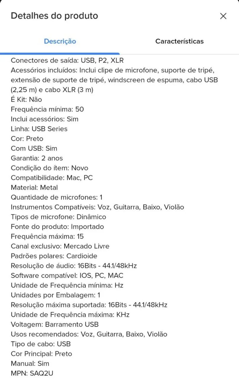 Microfone Samson Q2u - Foto 4
