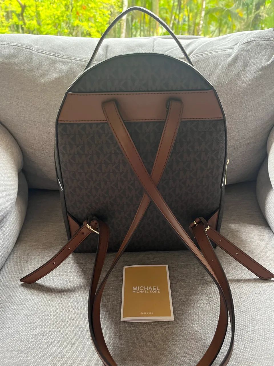 Mochila Michael Kors Couro Marrom Original  - Foto 2