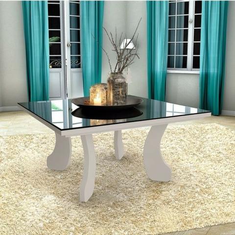 Mesa de Centro Quadrada com tampo de vidro A