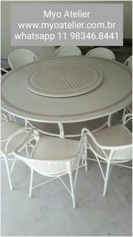 Mesa mosaico jantar varanda moveis