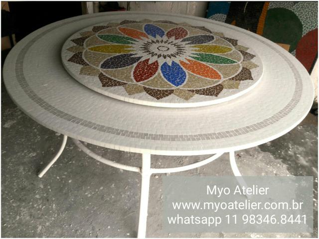 Mesa mosaico jantar varanda moveis - Foto 2