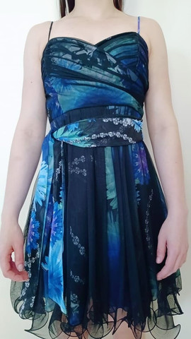 Vestido de festa azul e preto. - Foto 2