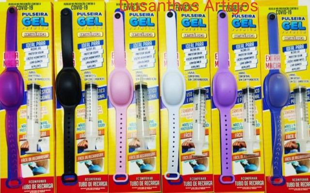 Pulseira para álcool em gel