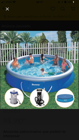 Piscina inflável bestway 6.844 litros