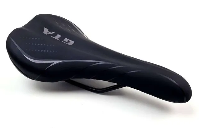 Banco Selim Bicicleta GTA Preto/Cinza Espuma Acolchoada Largura 140mm 8647