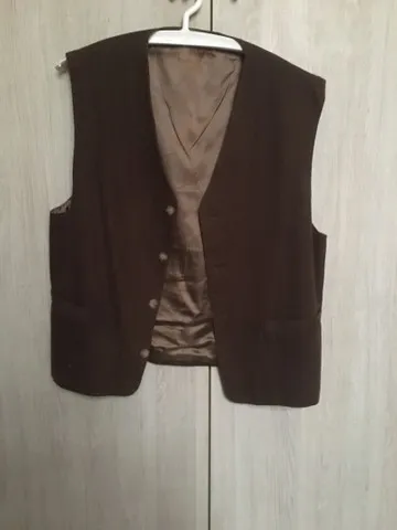 Colete masculino em veludo