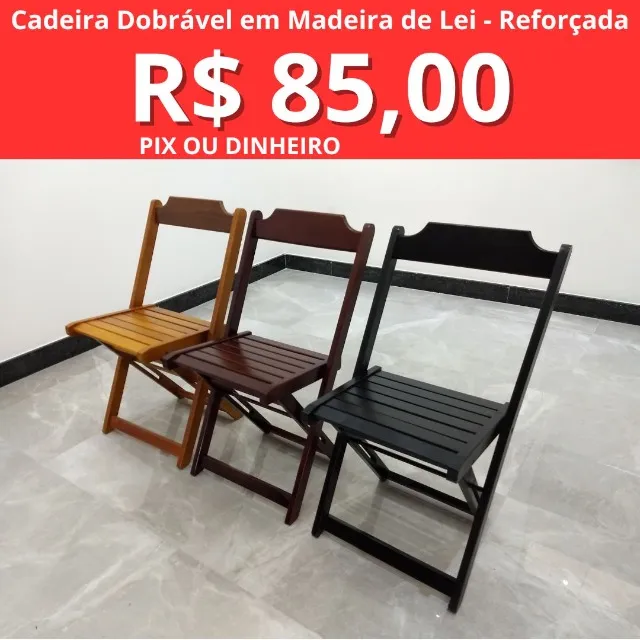 Cadeira de Madeira - ATACADÃO DA BAIXADA