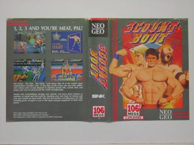 Encarte 3 Count Bout Original Americano Neo-geo Aes!