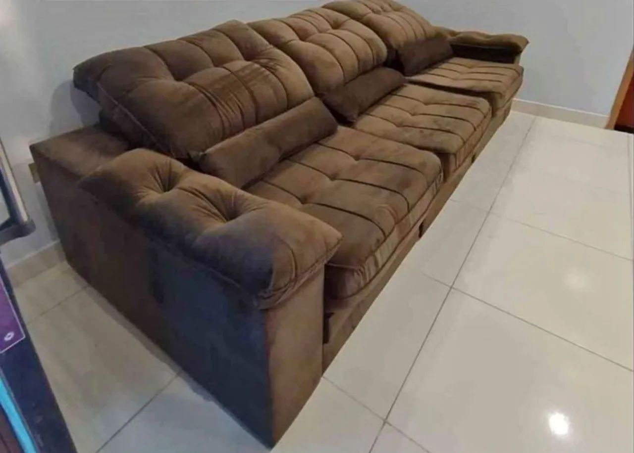 Sofá Retrátil 3 Lugares +Luxo e Conforto! - Foto 2