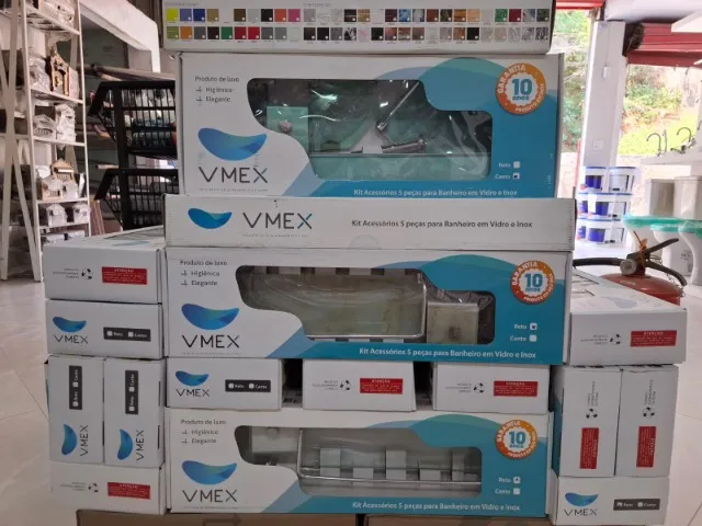 Kit Banheiro Blindex Liso e Marmorizado- Novo !