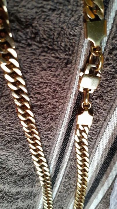 Corrente Aço Inox Com Revestimento Dourado da Rolex + Brinde - Foto 2