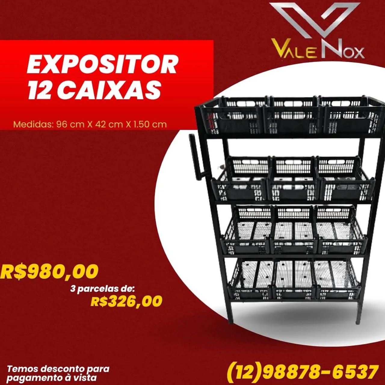 Expositor novo direto da fábrica 