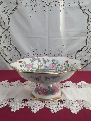 Antiga Fruteira de Porcelana com paisagem oriental - Foto 2