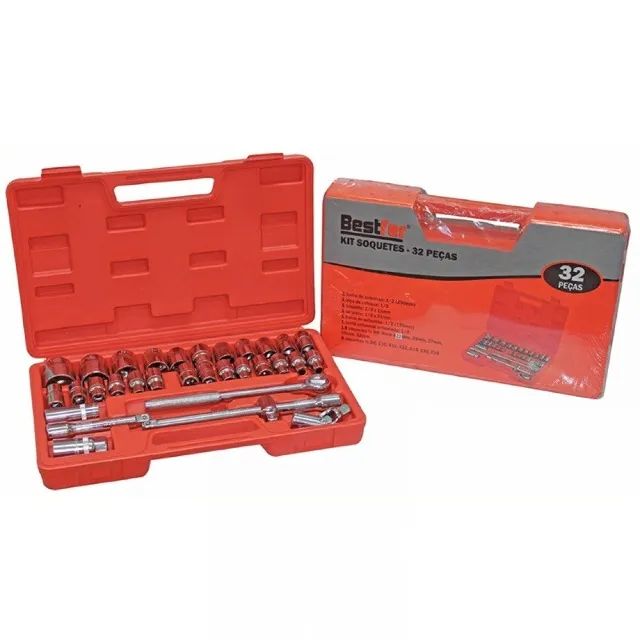 Kit Soquetes 1/2? 32pcs Maleta - Bestfer
