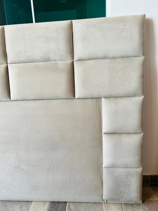 Cabeceira de Cama QUEEN em Suede Bege