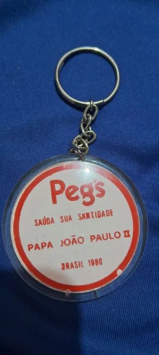 Raro Chaveiro Papa João Paulo II 1980 - Foto 2