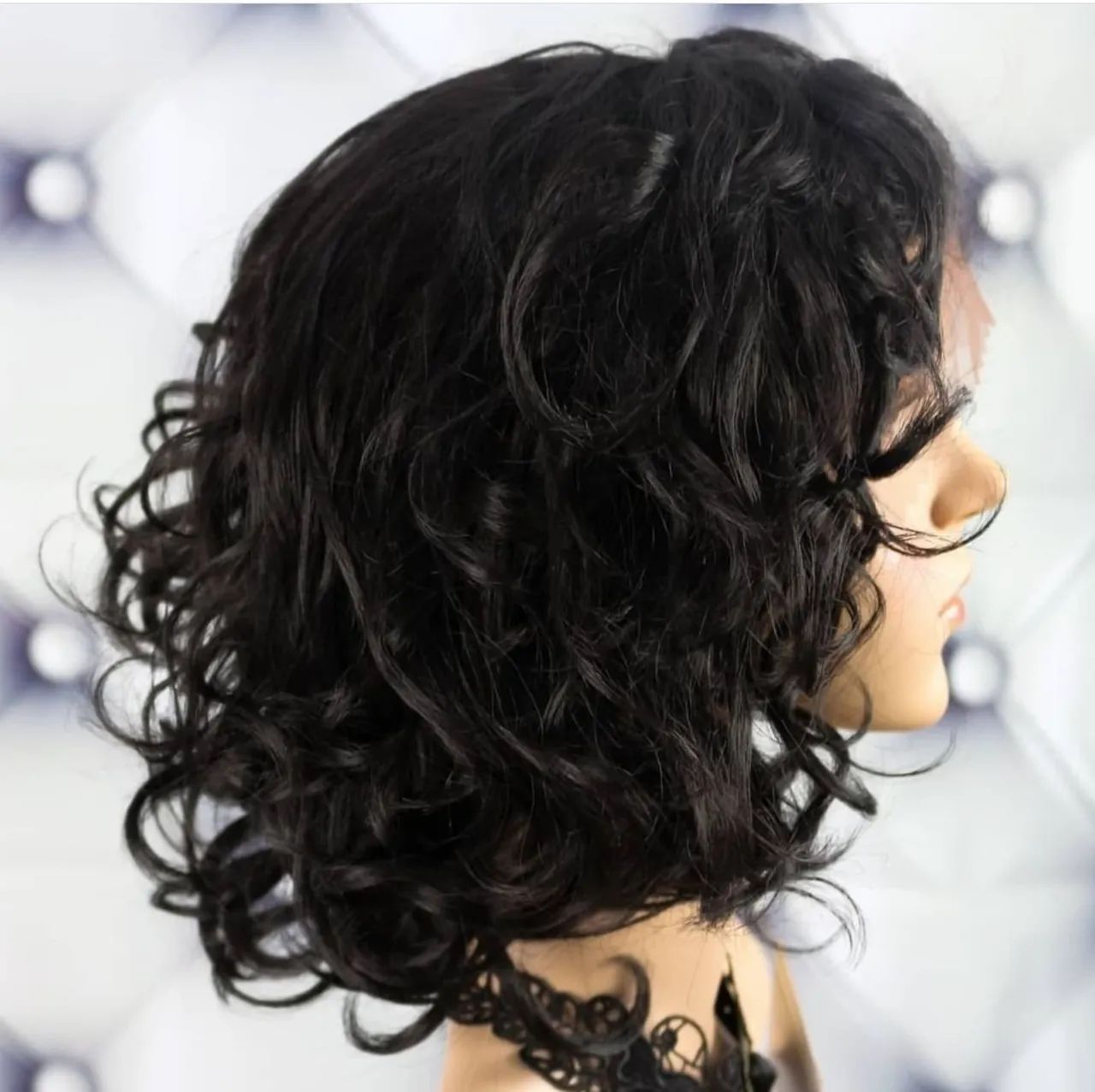 Peruca Lace Front Preta 1B - Foto 3