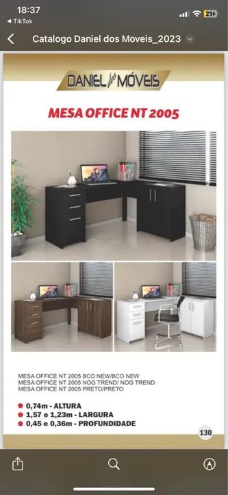 Mesa de Canto para Escritório  - Foto 3