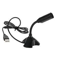 Promoção: Microfone Usb Desktop 360° Suporte De Microfone Ajustável Cor Preto