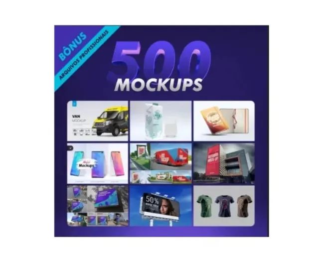 Pack Mockup Profissional 2025 - Mega Pacote Vários Estilos
