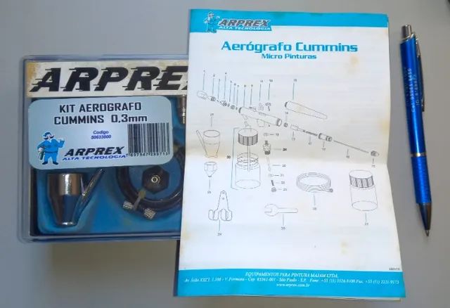 Aerógrafo Dupla Ação Bico 0.35mm - Arprex - Alfa 1 Cummins - Foto 5