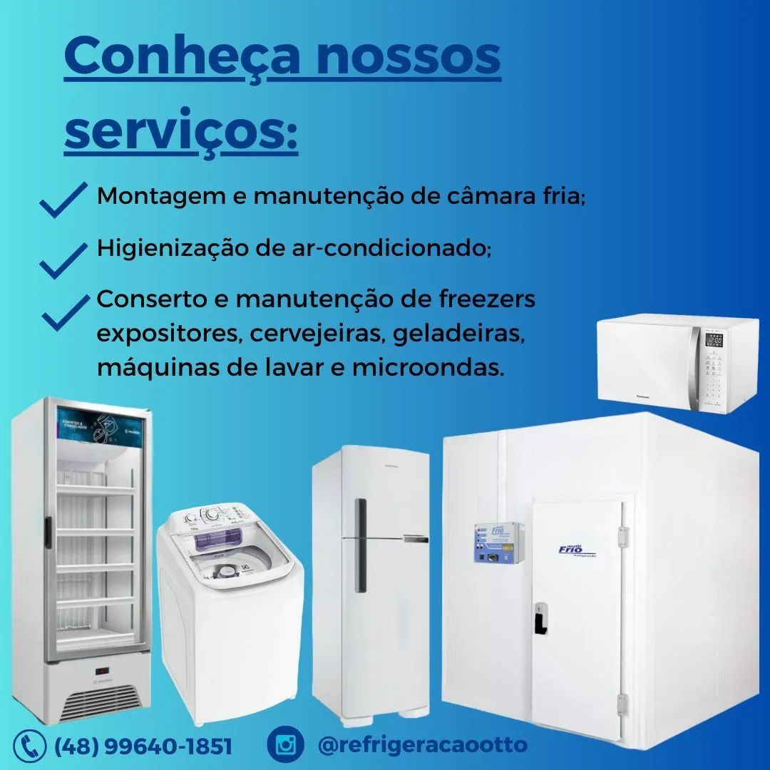 J.A refrigeração instalação de ar condicionado e instalação de câmara fria consertamos Eletrodomésticos J.A refrigeração instalação de ar condicionado e instalação de câmara fria consertamos Eletrodomésticos