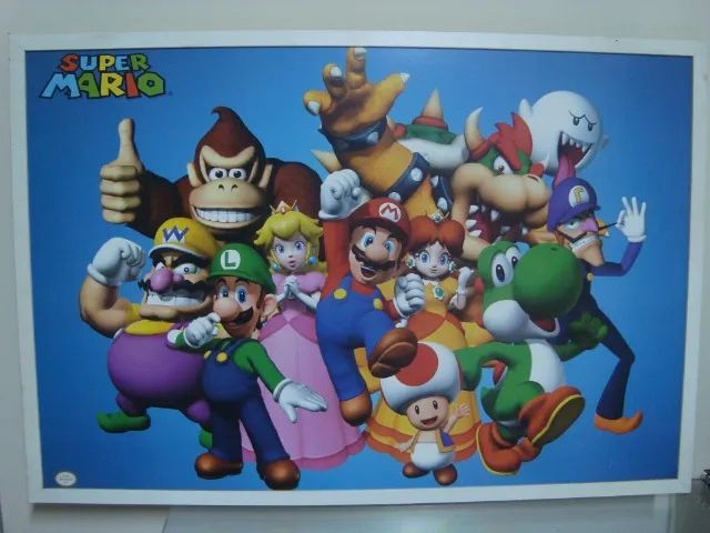 4 Quadros grande decorativo Simpsons e Super Mario - Foto 5