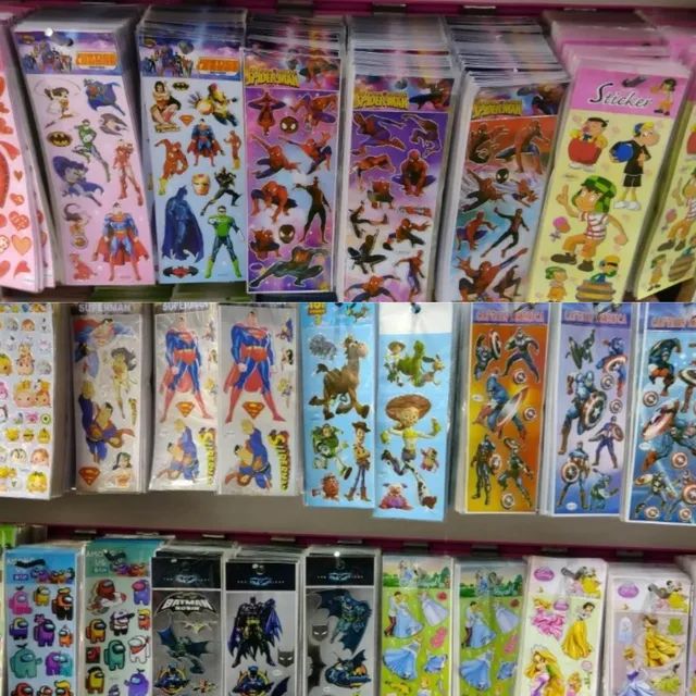 50 cartelas adesivo sticker etiquetas temas menina aleatórias  - Foto 5