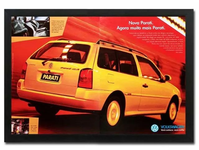 VW Parati GLSI 1996 bola - Quadro decorativo com propaganda original de revista - Foto 2