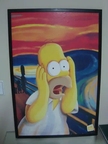 4 Quadros grande decorativo Simpsons e Super Mario - Foto 3