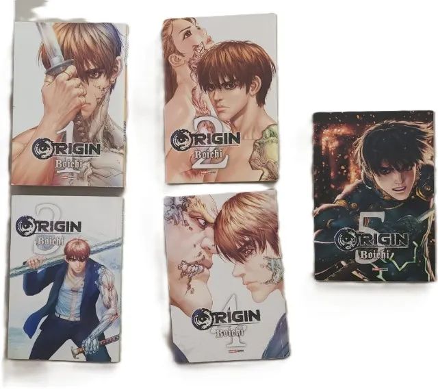 Origin Vols 1 a 5, de Boichi. Editorial Panini Brasil LTDA, capa mole em português, 2019