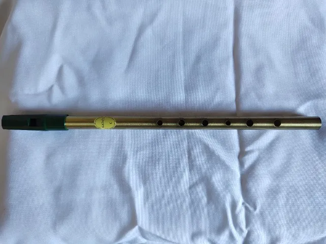 Flauta Irlandesa Feadóg Tin Irish Whistle C Dó Escovada