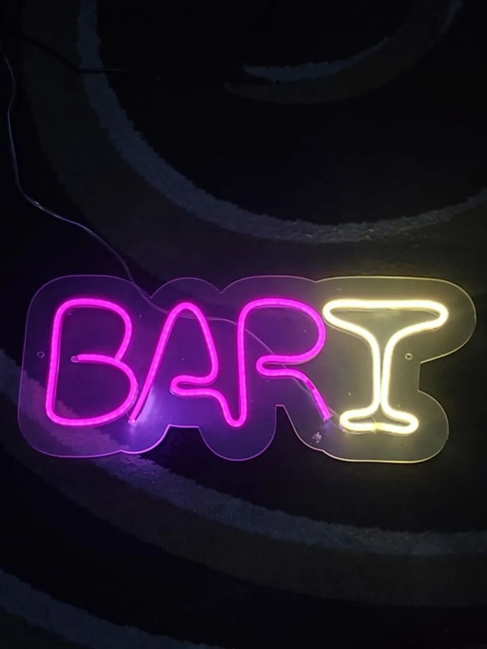 Placa Neon Led decorativo tema " Bar "