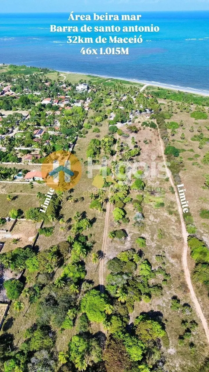 Terreno beira-mar com 46.000m² na Ilha da Crôa Barra de Santo Antônio