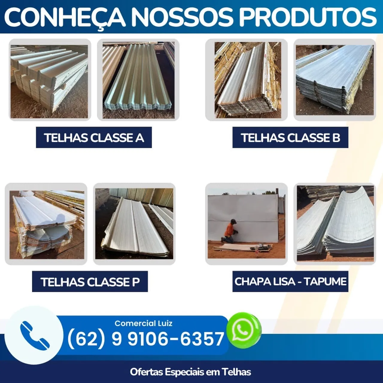 Telhas de aço- tapumes !