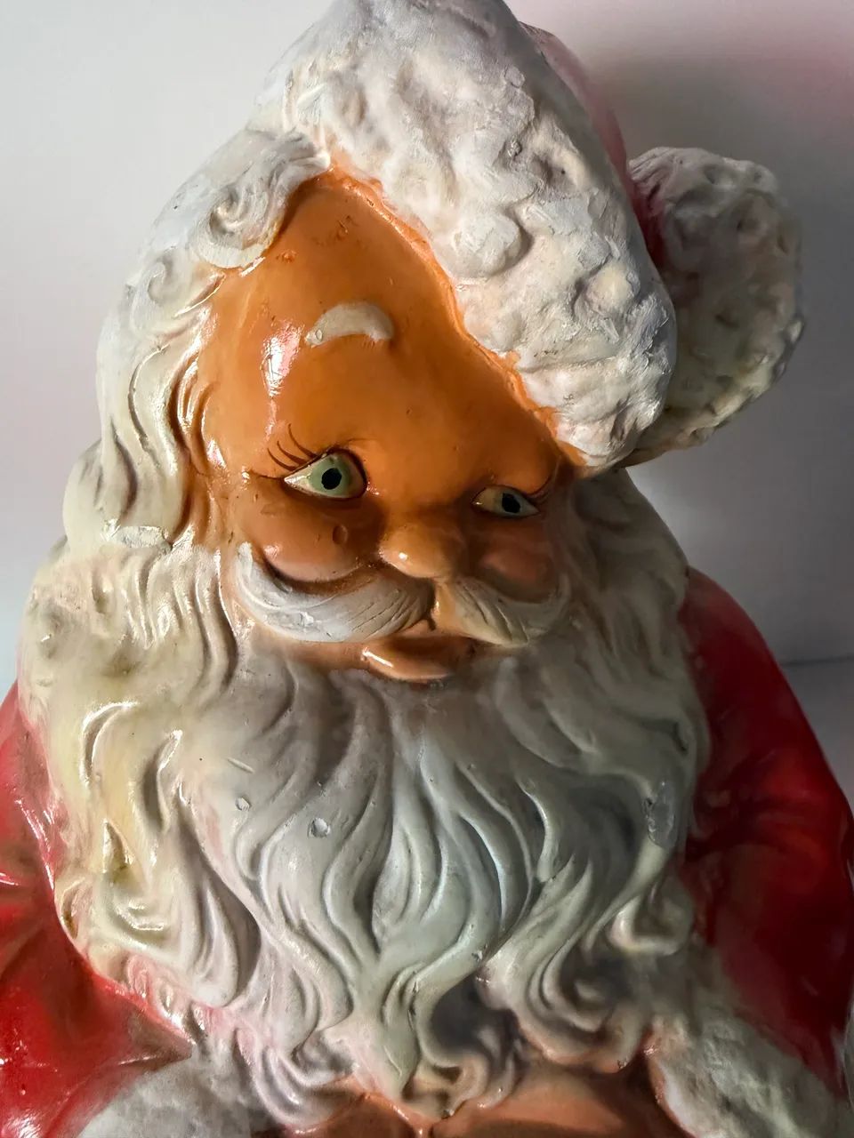 Antigo Boneco de Papai Noel - Década de 1960/70 - Gesso Pintado à Mão - Foto 5