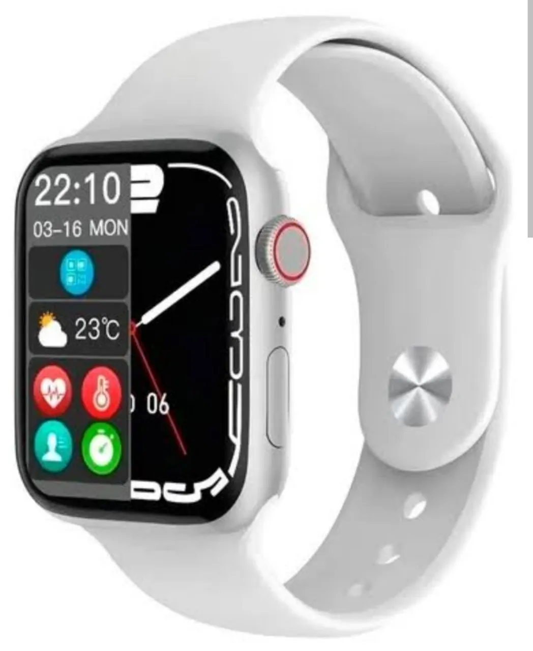 Smartwatch Branco com Pulseira - Novo!
