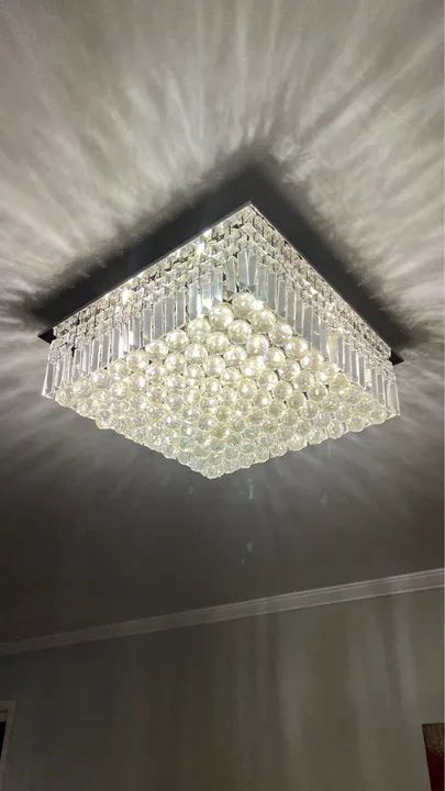 Jogo de Lustres de Cristal - teto e pendente - Foto 2