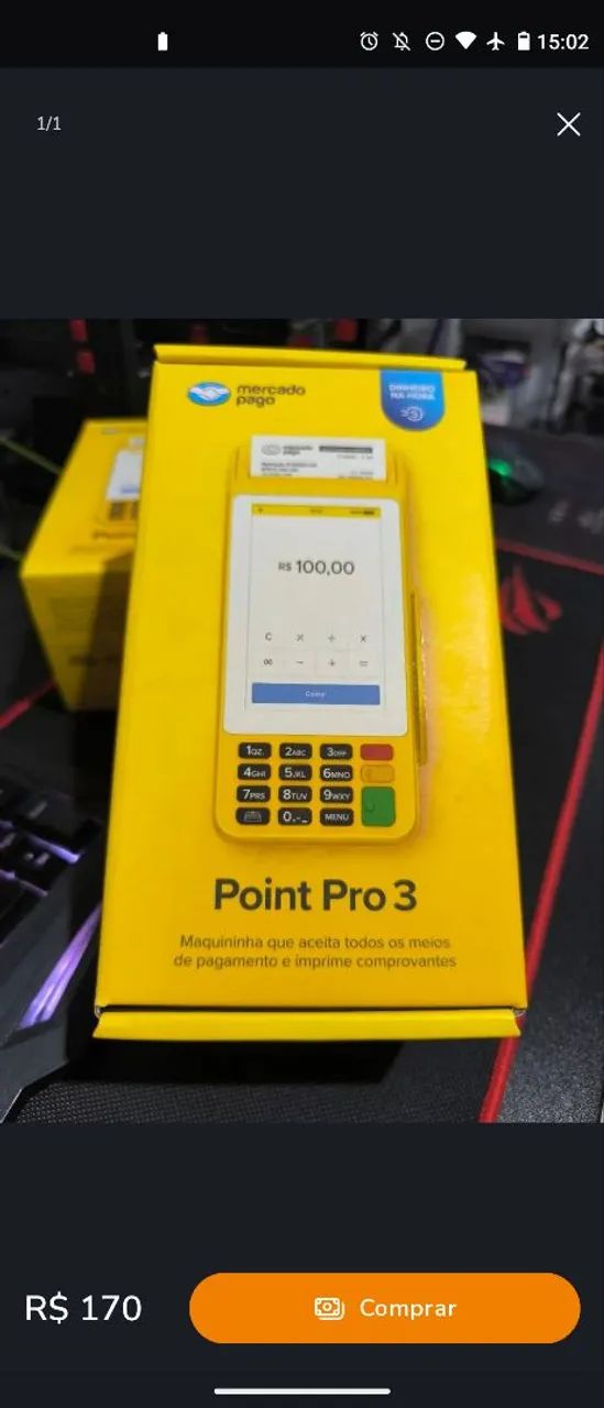Máquina de cartão do Mercado pago 