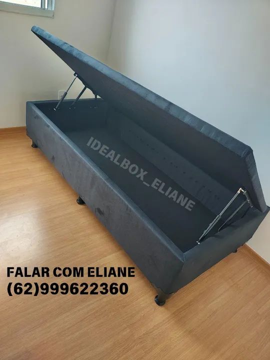 Box baú solteiro 88×188 - Ideal para organizar seu quarto! - Foto 3