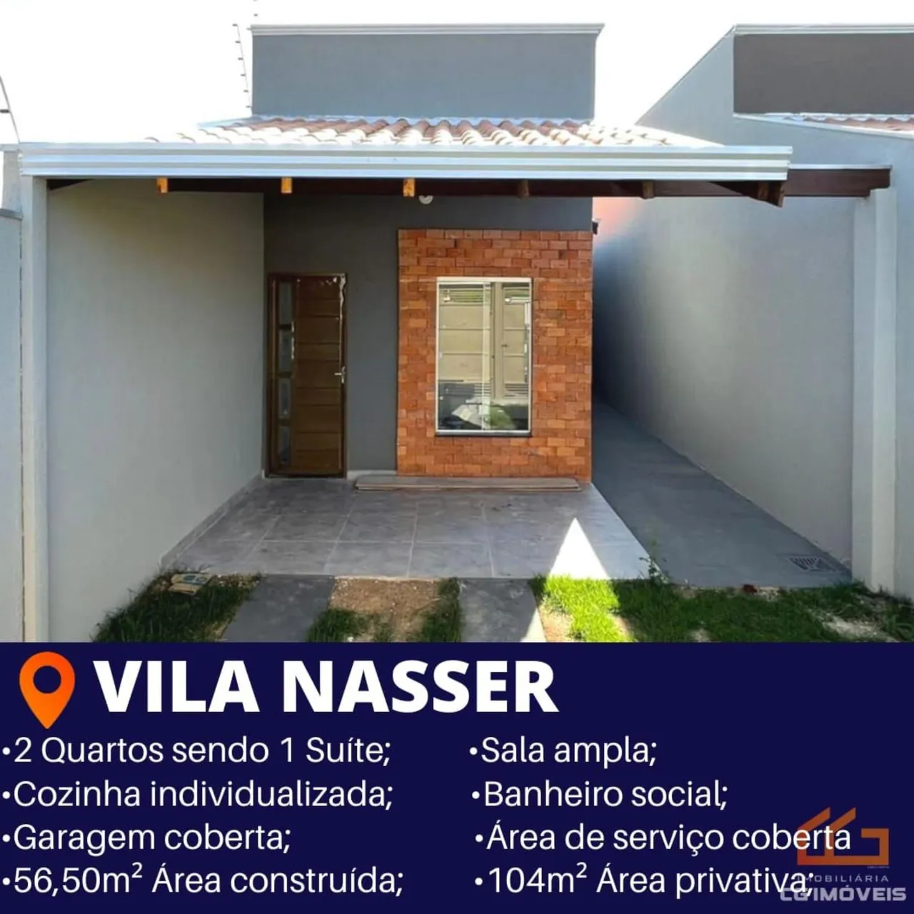 Casa á venda com 2 quartos sendo 1 suíte no Vila Nasser em Campo Grande - MS