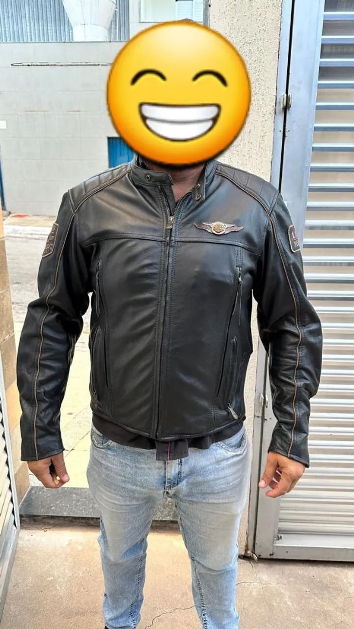 Jaqueta de Couro HARLEY DAVIDSON - Estilo Motoqueiro