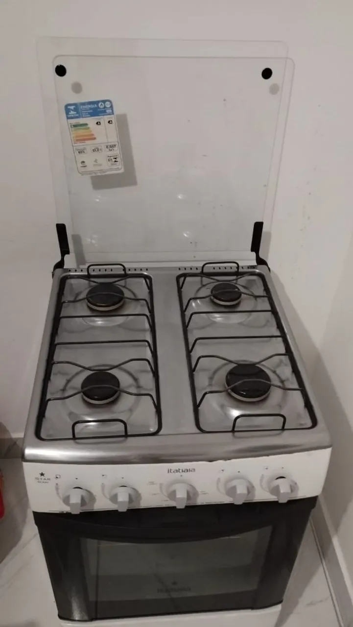 Fogão Itatiaia 4 Bocas com Tampa de Vidro