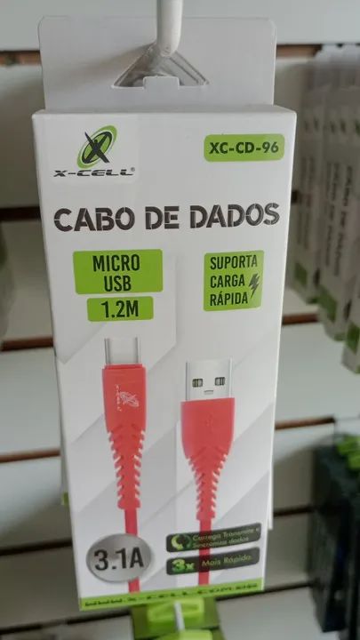Cabo USB Micro 1.2M Carga Rápida 3.1A