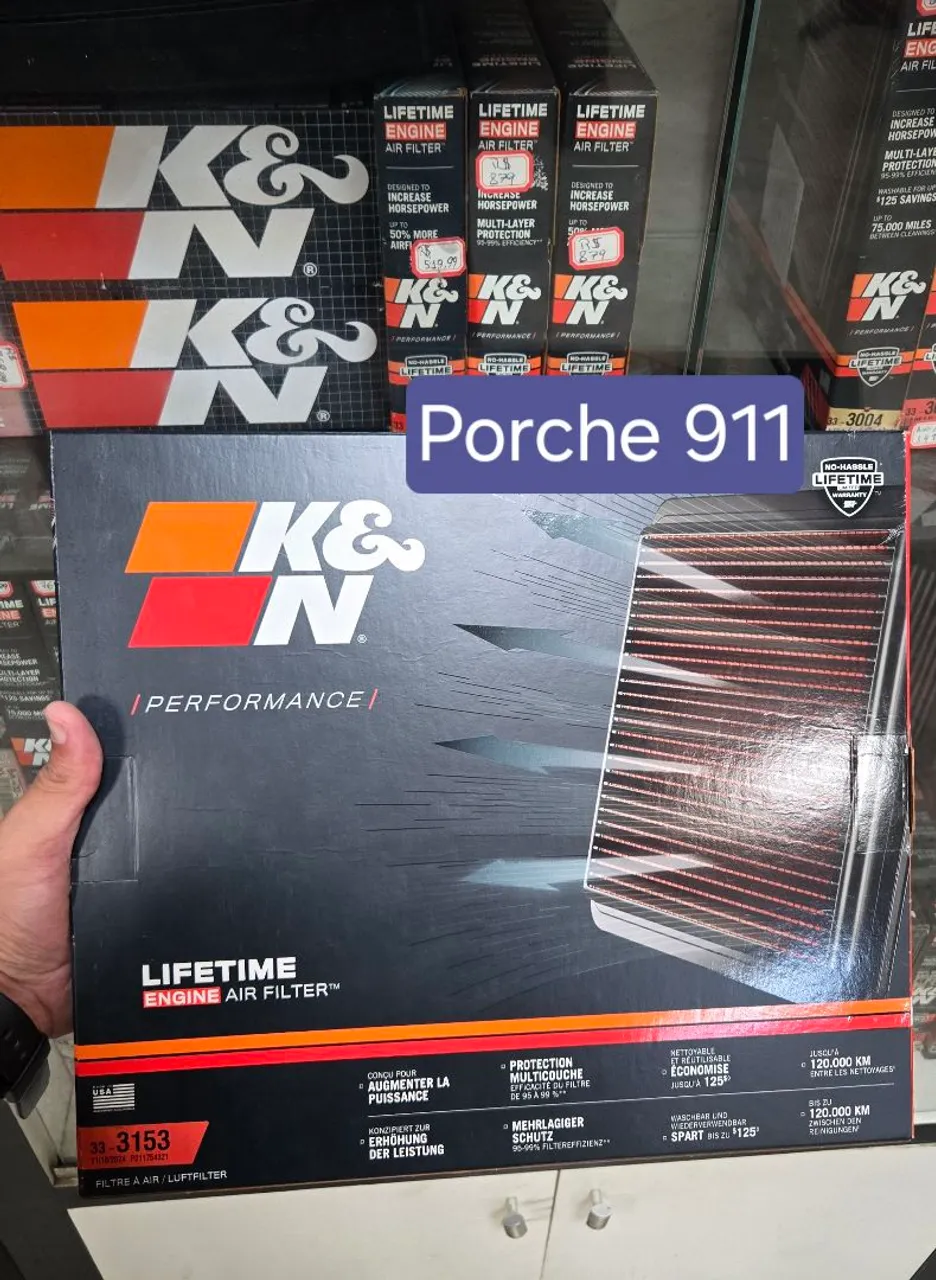 Filtro de Ar K&N para Porsche 91111 - Performance