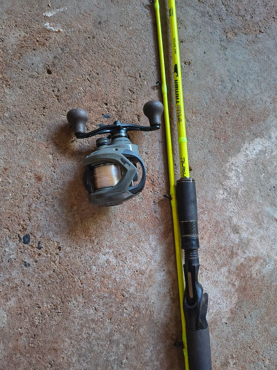 Vara de pesca e carretilha