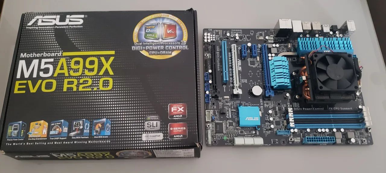 Kit Placa mãe Asus + Processador Amd + Cooler